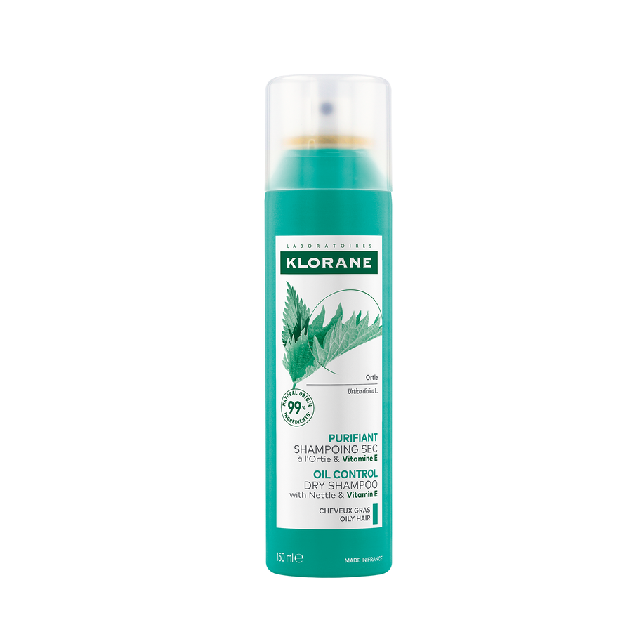 KLORANE - Shampooing Sec Seboreducteur a l'Ortie & Vit. E (Dark Hair) - 150ml